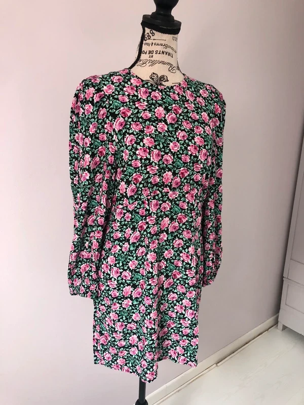 🌸 Black floral dress – Zara – Size S – Very good condition – photo 6